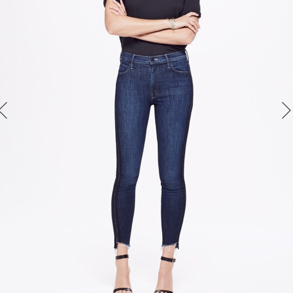 MOTHER Stunner Zip Ankle Jeans in Sweeping Racer